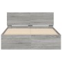 Estructura de cama con cabecero gris Sonoma 120x200 cm de , Camas y somieres - Ref: Foro24-3207495, Precio: 163,20 €, Descuen...