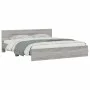 Estructura de cama cabecero y luces LED gris Sonoma 200x200 cm de , Camas y somieres - Ref: Foro24-3207586, Precio: 210,25 €,...