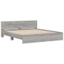 Sonoma gray headboard bed frame and LED lights 200x200 cm by , Beds and slatted bases - Ref: Foro24-3207586, Price: 213,65 €,...