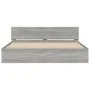 Estructura de cama cabecero y luces LED gris Sonoma 200x200 cm de , Camas y somieres - Ref: Foro24-3207586, Precio: 210,25 €,...