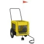 Remolque bicicleta mascotas hierro tela Oxford amarillo negro by , pet strollers - Ref: Foro24-93931, Price: 80,22 €, Discoun...