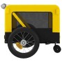 Fahrradanhänger für Haustiere aus Eisen und Oxford-Gewebe in Gelb und Schwarz. von , Kinderwagen für Haustiere - Ref: Foro24-...