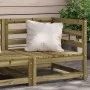 Ecksofa für den Garten aus imprägniertem Kiefernholz, 70x70x67 cm. von , Modulare Sofas für den Außenbereich - Ref: Foro24-83...