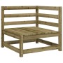 Ecksofa für den Garten aus imprägniertem Kiefernholz, 70x70x67 cm. von , Modulare Sofas für den Außenbereich - Ref: Foro24-83...