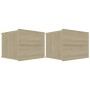 Nachttische 2 Stück eichenfarbenes Sperrholz 40x30x30 cm von vidaXL, Nachttische - Ref: Foro24-801060, Preis: 59,93 €, Rabatt: %