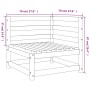 Ecksofa für den Garten aus imprägniertem Kiefernholz, 70x70x67 cm. von , Modulare Sofas für den Außenbereich - Ref: Foro24-83...