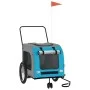Remolque de bicicleta mascotas hierro tela Oxford azul gris by , pet strollers - Ref: Foro24-93862, Price: 130,69 €, Discount: %