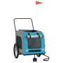 Fahrradanhänger für Haustiere, Eisen, Oxford-Stoff, blau grau. von , Kinderwagen für Haustiere - Ref: Foro24-93862, Preis: 13...