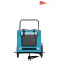 Fahrradanhänger für Haustiere, Eisen, Oxford-Stoff, blau grau. von , Kinderwagen für Haustiere - Ref: Foro24-93862, Preis: 13...