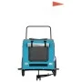 Remolque de bicicleta mascotas hierro tela Oxford azul gris by , pet strollers - Ref: Foro24-93862, Price: 130,69 €, Discount: %