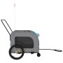 Fahrradanhänger für Haustiere, Eisen, Oxford-Stoff, blau grau. von , Kinderwagen für Haustiere - Ref: Foro24-93862, Preis: 13...