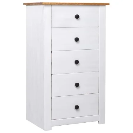 Weißes Sideboard aus massivem Kiefernholz im Panama-Stil, 46 x 40 x 89 cm von vidaXL, Sideboards - Ref: Foro24-282651, Preis:...