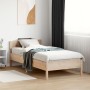 Bed frame with solid pine wood headboard 90x190 cm by , Beds and slatted bases - Ref: Foro24-842622, Price: 109,77 €, Discoun...
