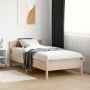 Bed frame with solid pine wood headboard 90x190 cm by , Beds and slatted bases - Ref: Foro24-842622, Price: 107,91 €, Discoun...