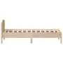 Bed frame with solid pine wood headboard 90x190 cm by , Beds and slatted bases - Ref: Foro24-842622, Price: 107,91 €, Discoun...