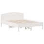 Bettgestell mit Kopfteil aus weißem Kiefernholz, 140 x 190 cm von , Betten und Lattenroste - Ref: Foro24-842603, Preis: 133,4...