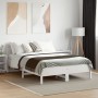 Bed frame with white pine wood headboard 140x190 cm by , Beds and slatted bases - Ref: Foro24-842603, Price: 133,40 €, Discou...