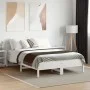 Bettgestell mit Kopfteil aus weißem Kiefernholz, 140 x 190 cm von , Betten und Lattenroste - Ref: Foro24-842603, Preis: 132,2...