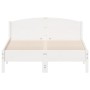 Bed frame with white pine wood headboard 140x190 cm by , Beds and slatted bases - Ref: Foro24-842603, Price: 133,40 €, Discou...