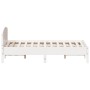 Bed frame with white pine wood headboard 140x190 cm by , Beds and slatted bases - Ref: Foro24-842603, Price: 133,40 €, Discou...