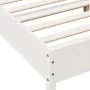 Bettgestell mit Kopfteil aus weißem Kiefernholz, 140 x 190 cm von , Betten und Lattenroste - Ref: Foro24-842603, Preis: 132,2...