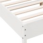 Bettgestell mit Kopfteil aus weißem Kiefernholz, 140 x 190 cm von , Betten und Lattenroste - Ref: Foro24-842603, Preis: 133,4...
