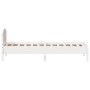 Bed frame with white pine wood headboard 100x200cm by , Beds and slatted bases - Ref: Foro24-842615, Price: 101,04 €, Discoun...