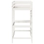 Loft bed with solid white pine wood desk 75x190 cm by , Beds and slatted bases - Ref: Foro24-842863, Price: 273,08 €, Discoun...