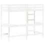 Loft bed with solid white pine wood desk 75x190 cm by , Beds and slatted bases - Ref: Foro24-842863, Price: 273,08 €, Discoun...