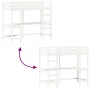 Loft bed with solid white pine wood desk 75x190 cm by , Beds and slatted bases - Ref: Foro24-842863, Price: 273,08 €, Discoun...