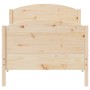 Bed frame with headboard solid pine wood 90x200 cm by , Beds and slatted bases - Ref: Foro24-842566, Price: 104,30 €, Discoun...