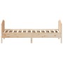 Bed frame with headboard solid pine wood 90x200 cm by , Beds and slatted bases - Ref: Foro24-842566, Price: 104,30 €, Discoun...
