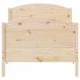 Bed frame with solid pine wood headboard 90x190 cm by , Beds and slatted bases - Ref: Foro24-842570, Price: 90,80 €, Discount: %