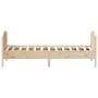 Bed frame with solid pine wood headboard 90x190 cm by , Beds and slatted bases - Ref: Foro24-842570, Price: 89,96 €, Discount: %