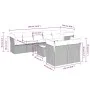 Set mit 9 Gartensofas mit beigen Kissen aus synthetischem Rattan von , Gartensets - Ref: Foro24-3217919, Preis: 550,49 €, Rab...