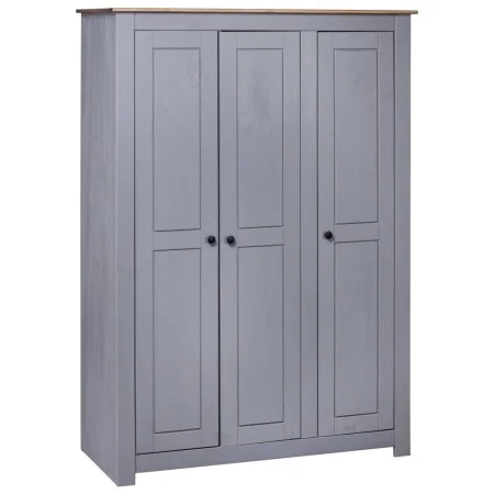 Armario 3 puertas madera pino Panamá Range gris 118x50x171,5cm de vidaXL, Armarios roperos - Ref: Foro24-282662, Precio: 515,...
