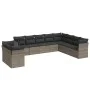 Set de sofás de jardín 10 pzas con cojines ratán sintético gris by , Garden sets - Ref: Foro24-3217860, Price: 604,70 €, Disc...