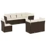 Set sofás de jardín 8 piezas y cojines ratán sintético marrón by , Garden sets - Ref: Foro24-3217933, Price: 559,29 €, Discou...