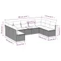 Gartensofa-Set, 9-teilig, mit Kissen, aus synthetischem Rattan in Beige. von , Gartensets - Ref: Foro24-3218068, Preis: 563,5...
