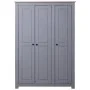 Armario 3 puertas madera pino Panamá Range gris 118x50x171,5cm de vidaXL, Armarios roperos - Ref: Foro24-282662, Precio: 515,...