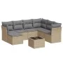 Juego de sofás de jardín con cojines beige 8 pzas ratán PE by , Garden sets - Ref: Foro24-3217999, Price: 466,65 €, Discount: %