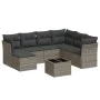 Set de sofás de jardín 8 pzas y cojines ratán sintético gris by , Garden sets - Ref: Foro24-3218000, Price: 451,35 €, Discoun...