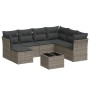 Set de sofás de jardín 8 pzas y cojines ratán sintético gris de , Conjuntos de jardín - Ref: Foro24-3218000, Precio: 451,45 €...