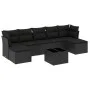 Set de sofás de jardín 8 piezas y cojines ratán sintético negro de , Conjuntos de jardín - Ref: Foro24-3218035, Precio: 477,8...