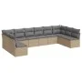 Juego de sofás jardín con cojines beige 10 pzas ratán sintético by , Garden sets - Ref: Foro24-3218089, Price: 573,36 €, Disc...