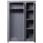Armario 3 puertas madera pino Panamá Range gris 118x50x171,5cm de vidaXL, Armarios roperos - Ref: Foro24-282662, Precio: 515,...