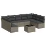 Set de sofás de jardín 10 pzas con cojines ratán sintético gris de , Conjuntos de jardín - Ref: Foro24-3218080, Precio: 545,1...