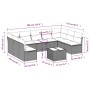 Gartensofa-Set, 10-teilig, mit grauen Polstern aus synthetischem Rattan von , Gartensets - Ref: Foro24-3218080, Preis: 544,22...