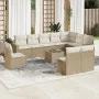 Set de sofás de jardín 11pzas con cojines ratán sintético beige by , Garden sets - Ref: Foro24-3219108, Price: 700,44 €, Disc...