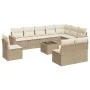 Set de sofás de jardín 11pzas con cojines ratán sintético beige by , Garden sets - Ref: Foro24-3219108, Price: 700,44 €, Disc...